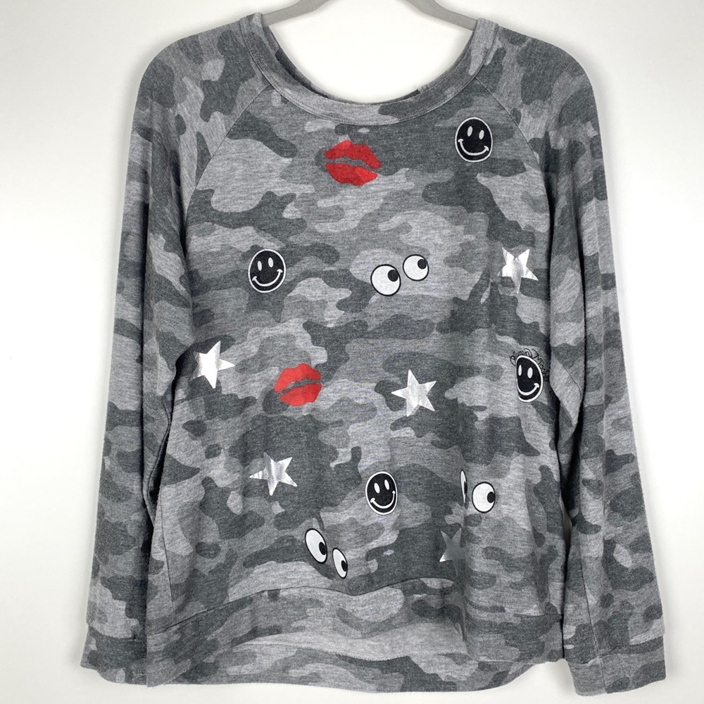 Lauren Moshi x Aqua Long sleeve graphic sweater